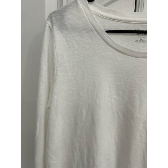 Mossimo Supply Co Long Sleeve T-Shirt White Sz XXL Cotton Poly Minimalist NWT - Picture 4 of 11